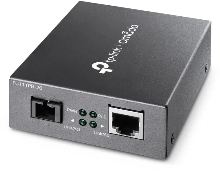 TP-Link FC111PB-20, WDM Media converter with PoE-out, 10/100 Mbps