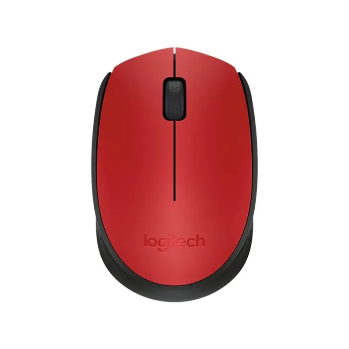 LOGITECH M171 Wireless Mouse Red Black