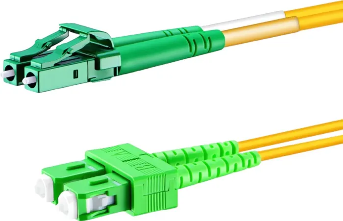 Conexpro fiber optic patch cord, LCapc/SCapc, Duplex, Singlemode 9/125, 1m