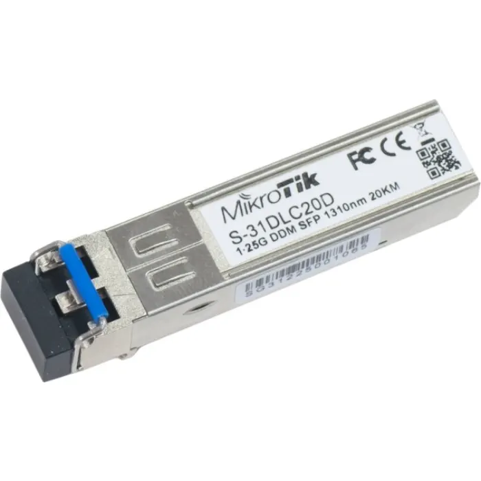 MikroTik 1G SFP optical module S-31DLC20D, SM, 20km, 1310nm