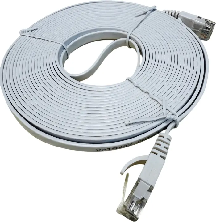 Dataway flat patch cable UTP, CAT6A, 2m, white