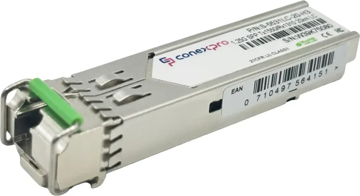 Conexpro 1.25G SFP optical module, WDM/BiDi, SM, Tx1550/Rx1310nm, 20km, 1x LC, DDM - H3C