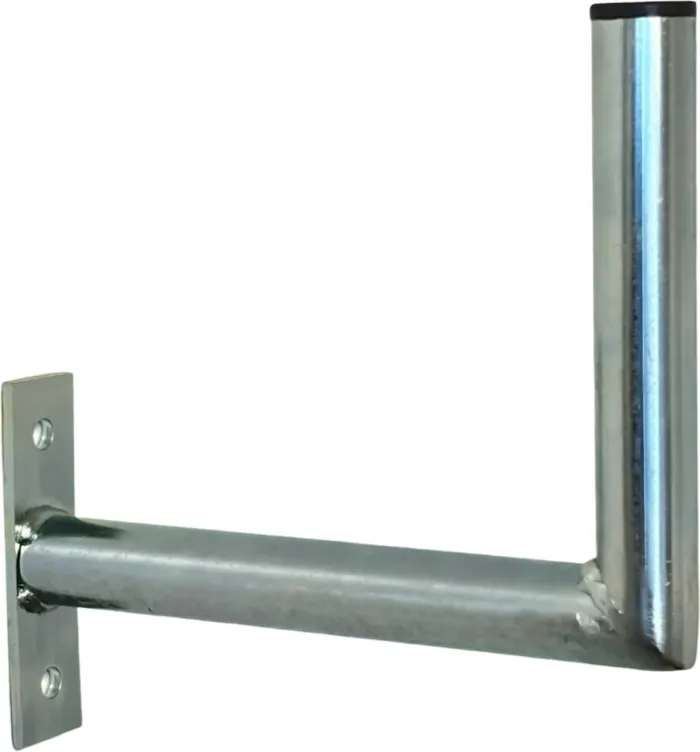 Wall-mounted antenna bracket "L", length 25cm, height 20cm, diameter 32mm, retail package