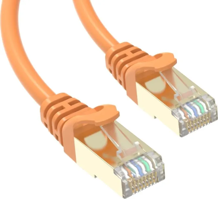 Conexpro slim patch cable STP, CAT6A, 0.25m, orange