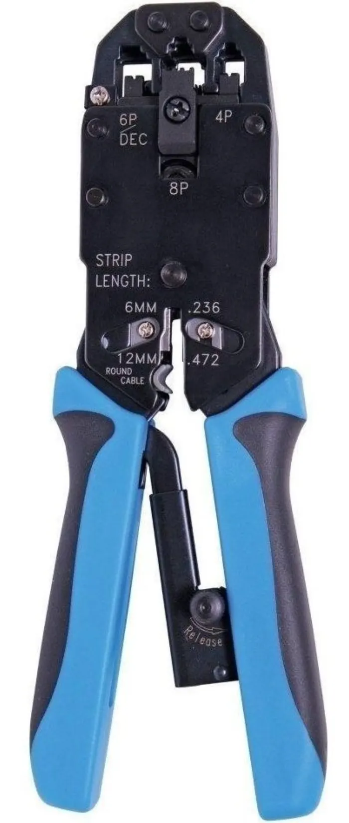 Conexpro PROFI crimping pliers with ratchet for RJ45, RJ9, RJ11 and RJ12 connectors