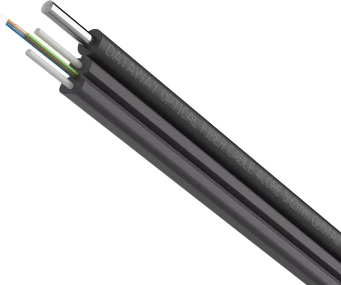 Dataway DROP optical cable, 4 fibers, G.657A1, LSZH, 5x2mm, 600N, 1m
