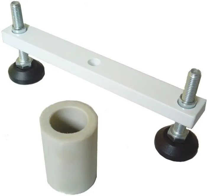 Stabilization set for antenna mount on a plastic window