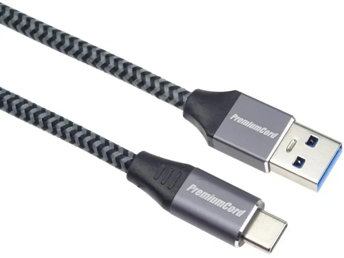 PremiumCord kabel USB-C to USB-A, USB 3.2 Gen 1, 3A, 0.5m