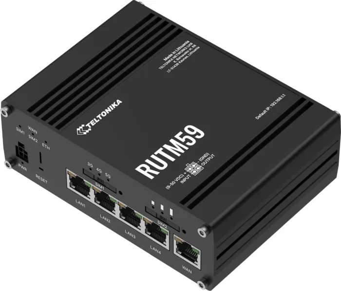 Teltonika RUTM59 Industrial 5G Router, GPS