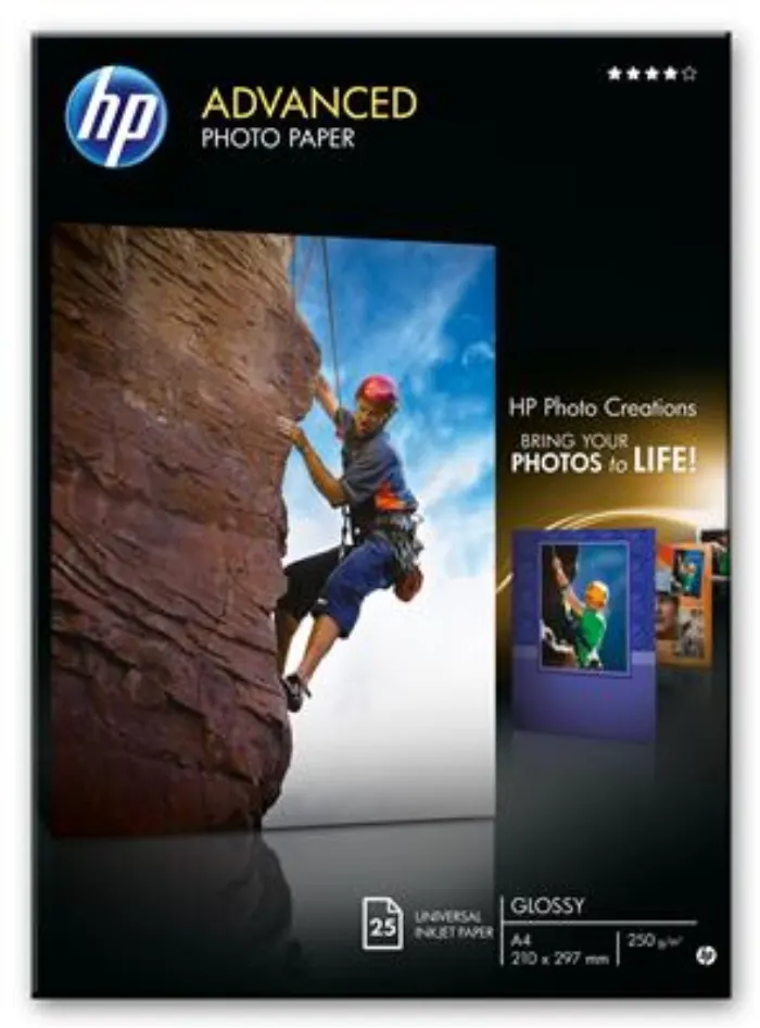 HP Q5456A photo paper Black,Blue,White Gloss A4