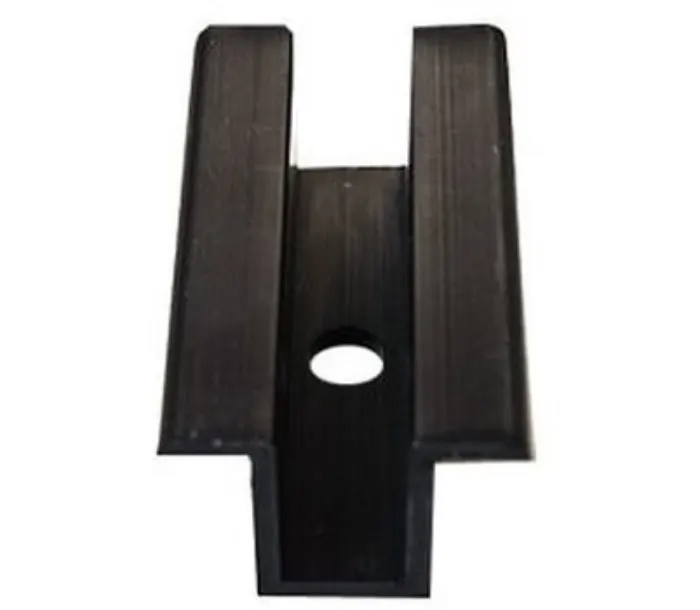 Aluminum central fixing of panels type Omega, 70mm, black