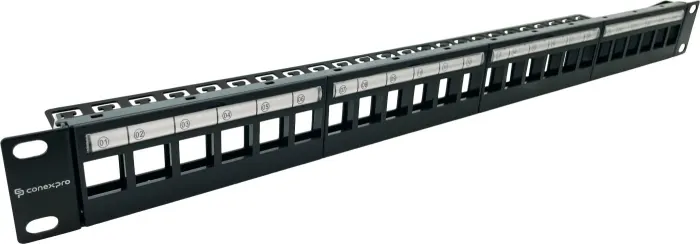 Conexpro 19" modular empty patch panel UTP, 24 ports, 1U, empty