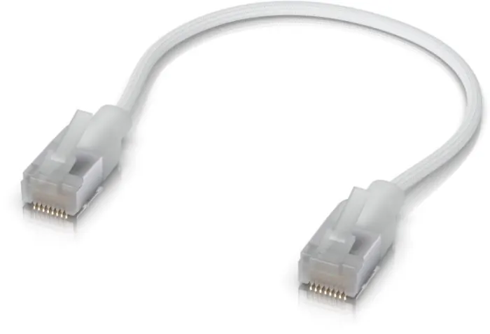 Ubiquiti UniFi Premium Etherlighting patch cable, 15cm, Cat6A, white, 24 pack