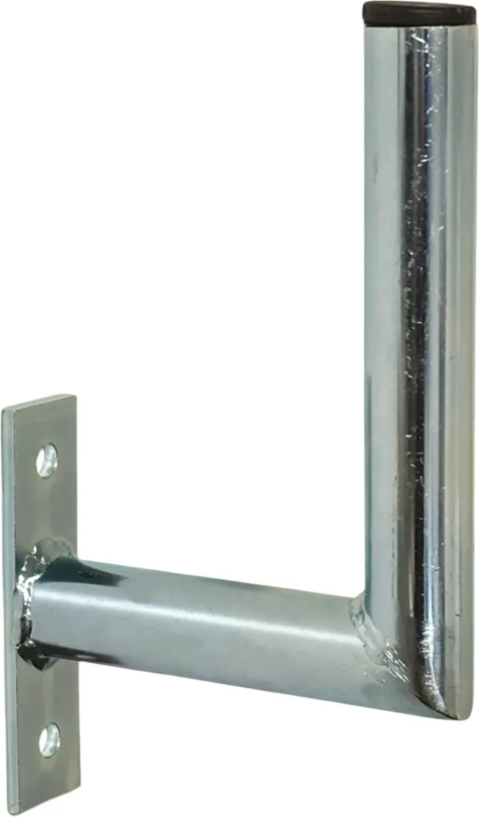 Wall-mounted antenna bracket "L", length 15cm, height 20cm, diameter 32mm, retail package