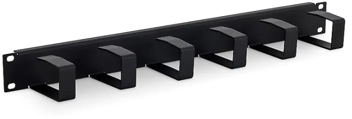 Triton cable management panel RAB-VP-X21-A1, 19", 1U, 6x hook 70x40mm, black