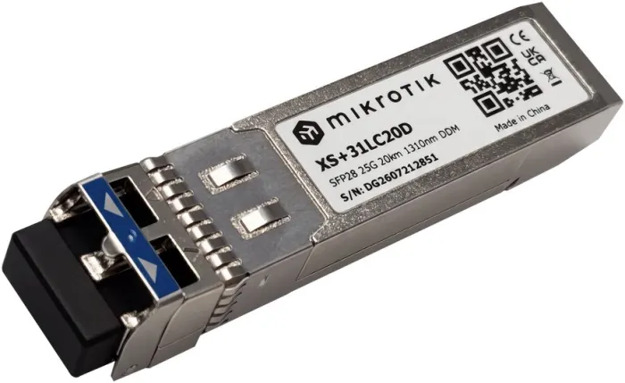 MikroTik 1/10/25G SFP/SFP+/SFP28 optical module XS+31LC10D, SM, 20km, 1310nm