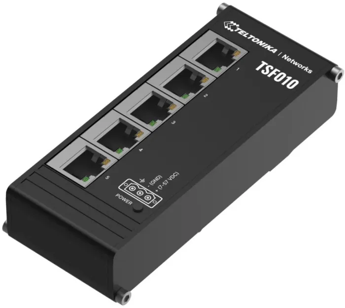 Teltonika TSF010 Industrial unmanaged Flat switch, 5x LAN