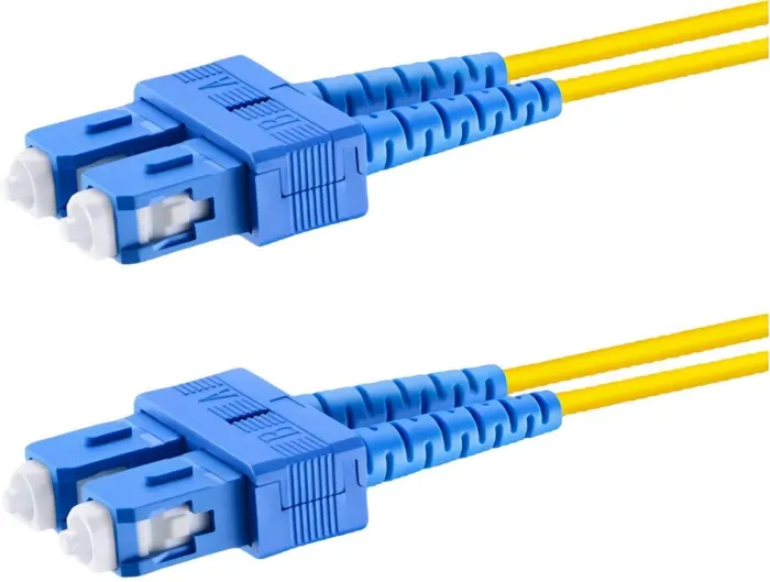 Conexpro fiber optic patch cord, SCupc/SCupc, Duplex, Singlemode 9/125, 2m