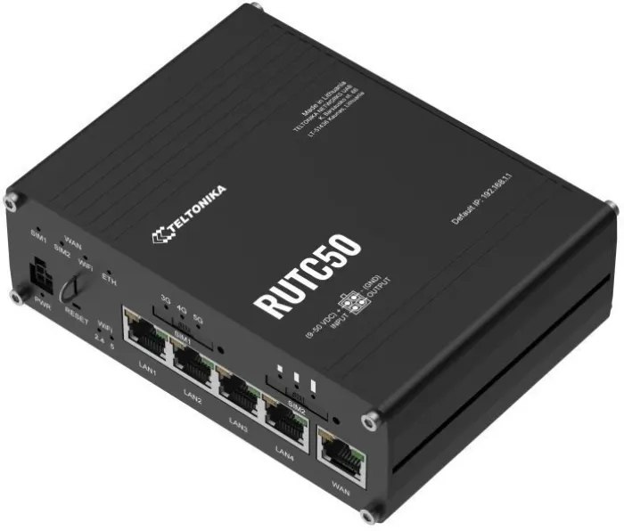 Teltonika RUTC50 Industrial 5G Wi-Fi 6 Router 5G