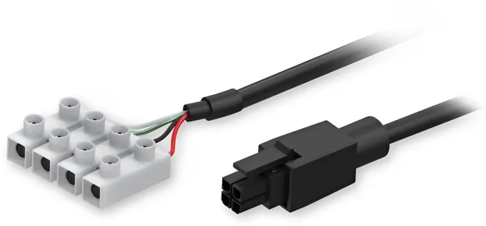 Teltonika power cable with 4-pin connector to screw terminal, 2m