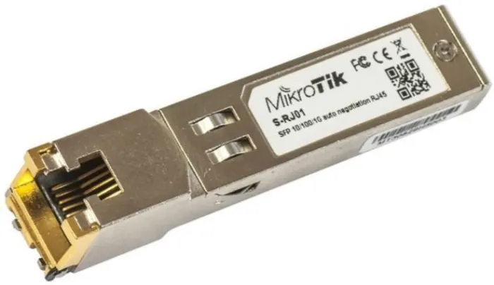 MikroTik 1G SFP 10/100/1000M copper module S-RJ01, RJ-45, 100m