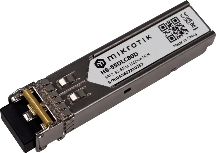 MikroTik 1.25/2.5G SFP optical module HS-55DLC80D, SM, 80km, 1550nm