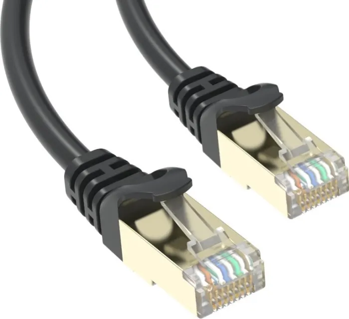 Conexpro slim patch cable STP, CAT6A, 2m, black