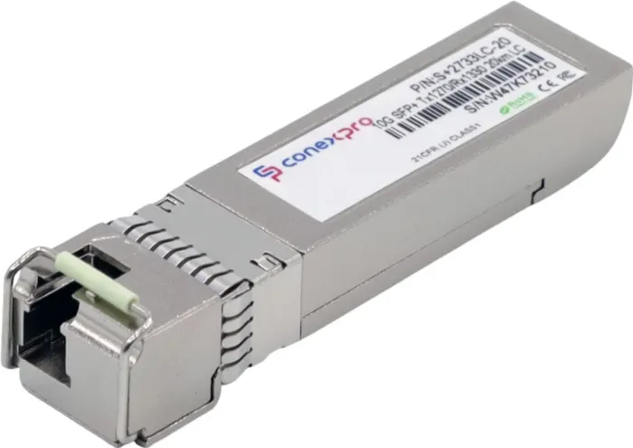 Conexpro 10G SFP+ optical module, WDM/BiDi, SM, Tx1270/Rx1330nm, 20km, 1x LC, DDM