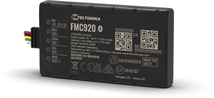 Teltonika Telematics FMC920, GPS smart tracker with Bluetooth and 4G LTE Cat 1