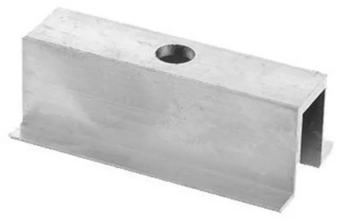Aluminum central fixing of panels type Omega, 70mm