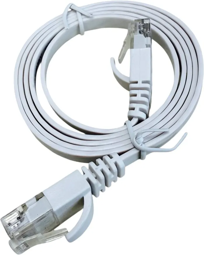 Dataway flat patch cable UTP, CAT6A, 1m, white