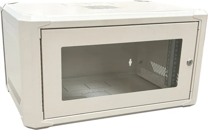 Conexpro networking cabinet 19" 4U/400mm, FLAT PACK, glass door