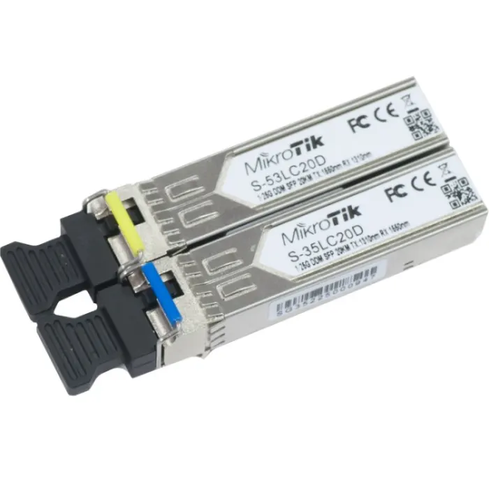 MikroTik 1G SFP pair of optical modules S-35/53LC20D, SM, 20km, 2 pack